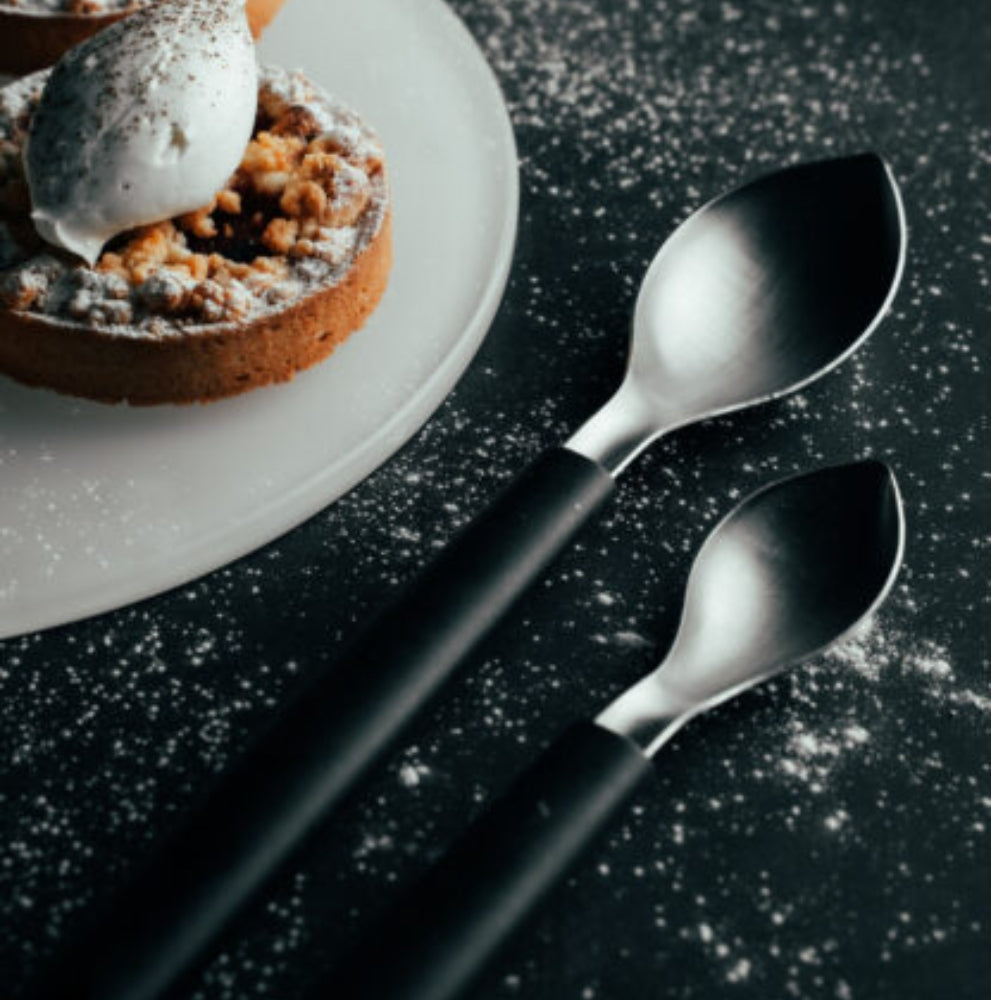 Ventures Triangle Green Grip Small Quenelle Spoon - Perfect for Measuring Powders, Spices & Cosmetics | Ideal for Kitchen, Baking & DIY Projects