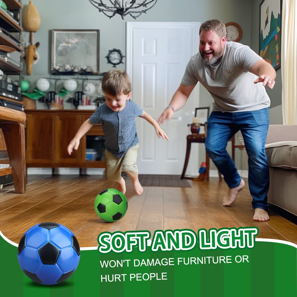 5 Inch Soft Foam Mini Soccer Balls - Slow Rising Indoor Training Balls for Kids & Adults | Perfect for Mini Soccer Hoops, Pool Games, Beach Fun & Stress Relief - No Pump Needed - Great Sports Gift for All Ages