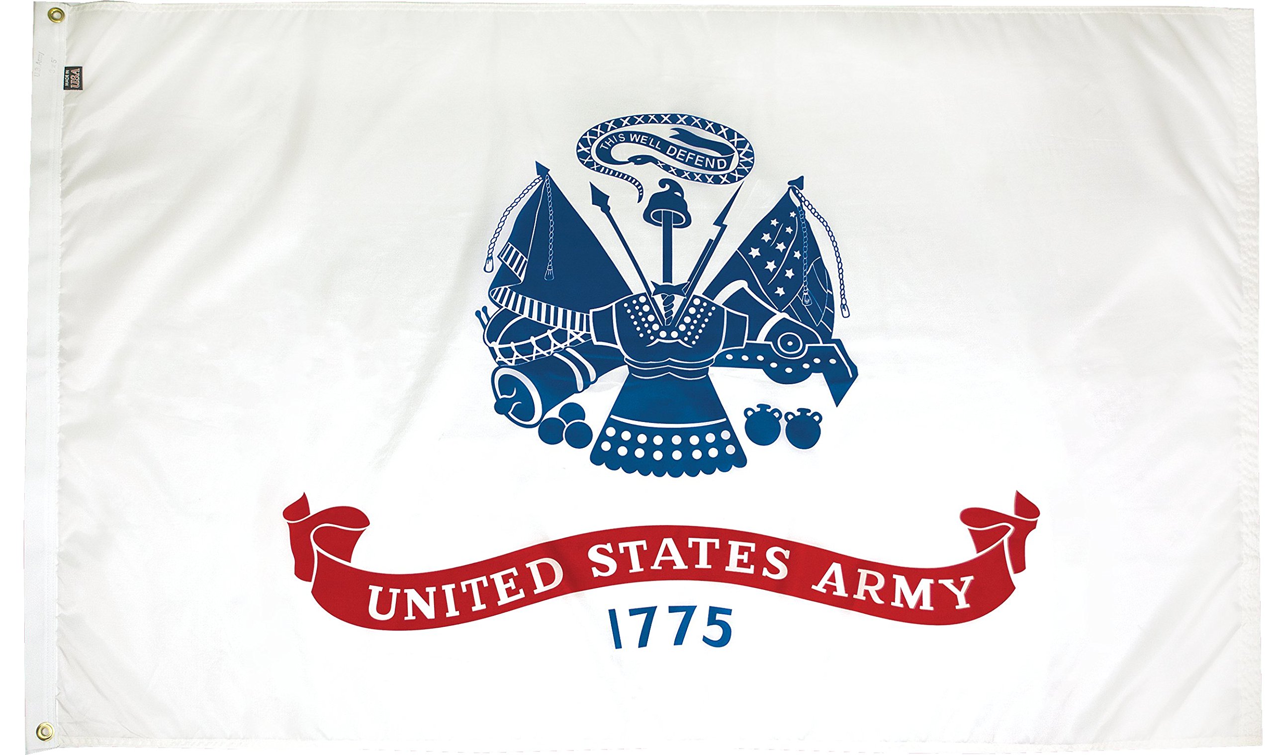 FlagSource U.S. Army Nylon Military Flag 2x3 ft - Made in USA - Durable Outdoor & Indoor American Flag for Patriotic Display, Government Buildings, Military Ceremonies & Home Decoration