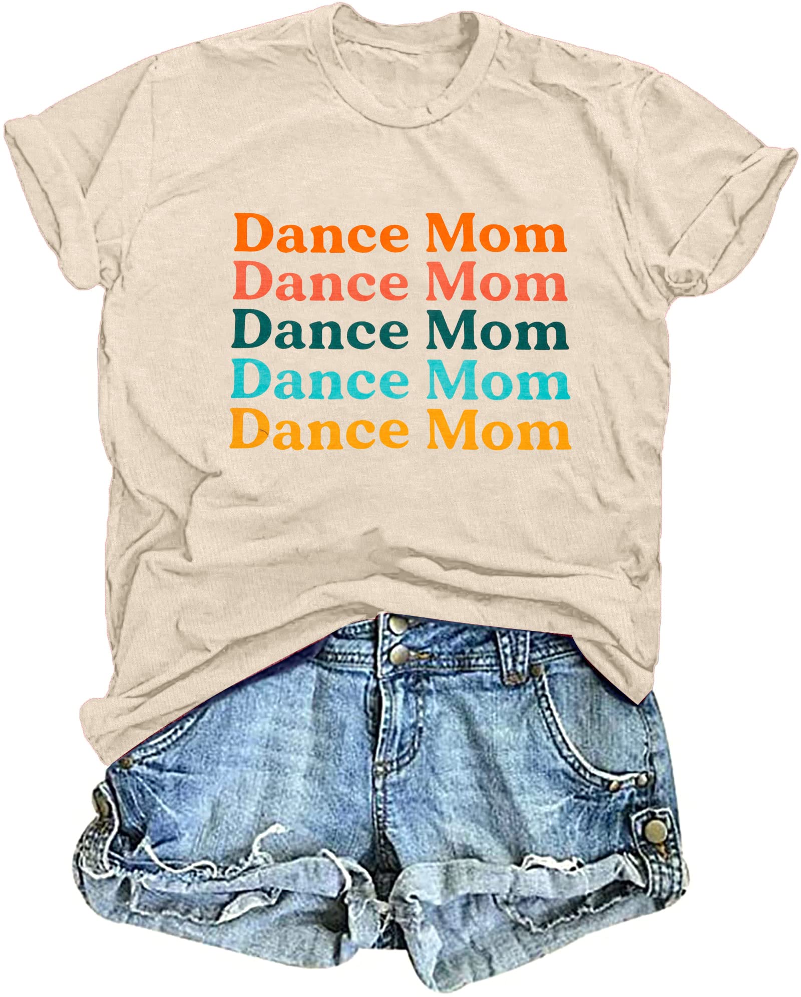 UNIQUEONE Women's Dance Mom Shirts - Cute Leopard Graphic Short Sleeve Tee Tops for Dance Moms | Perfect for Dance Competitions, Recitals & Cheering Your Dancer