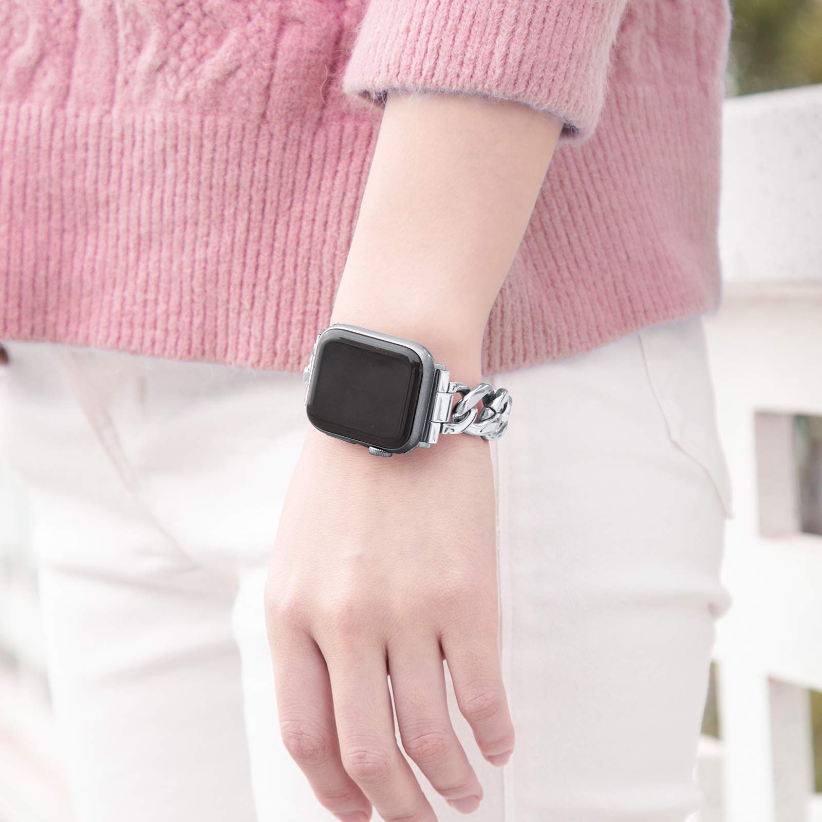 Kolgios 38mm 40mm 41mm 42mm 44mm 45mm 46mm Women's Fashion Smartwatch Bands Compatible with Apple Watch Series 10/9/8/7/6/SE/5/4 - Stylish Replacement Bracelet Strap for iWatch - Perfect Gift for Her - Ideal for Workouts, Office & Everyday Wear