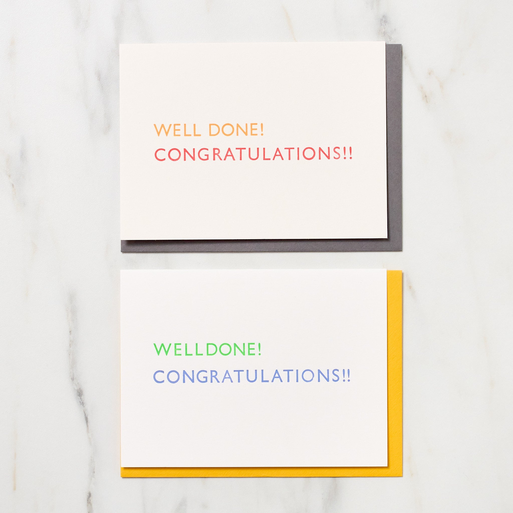Premium Well Done & Congratulations Greeting Cards - Elegant Letterpress Design for Celebrations, Achievements & Special Occasions