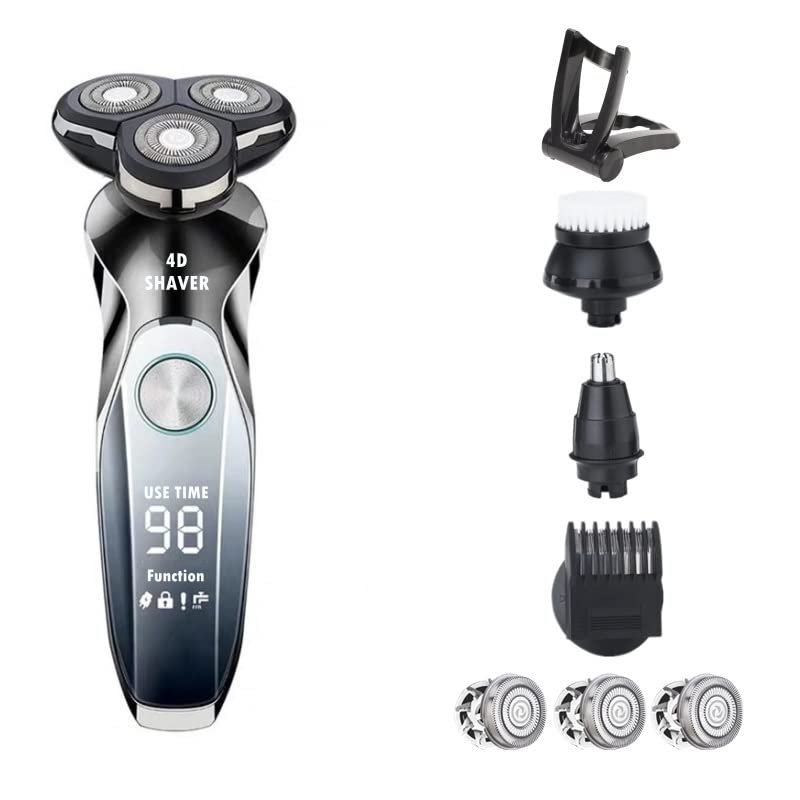 Premium Electric Head Shaver for Bald Men - USB Rechargeable & Waterproof Men's Trimmer Razor with Smooth Shaving Technology (Black) - Perfect for Travel, Gym & Daily Grooming Routine