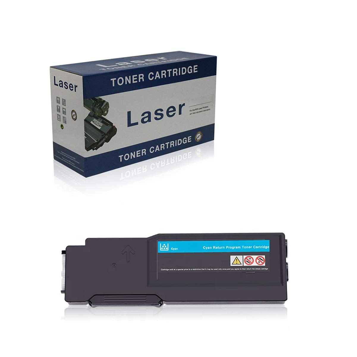 High-Quality Compatible Toner Cartridge Replacement for Xerox WC6655 (106R02747, 106R02744, 106R02745, 106R02746) - Cyan - Works with Xerox WorkCentre 6655 Printer - Perfect for Office Printing & High-Volume Documents