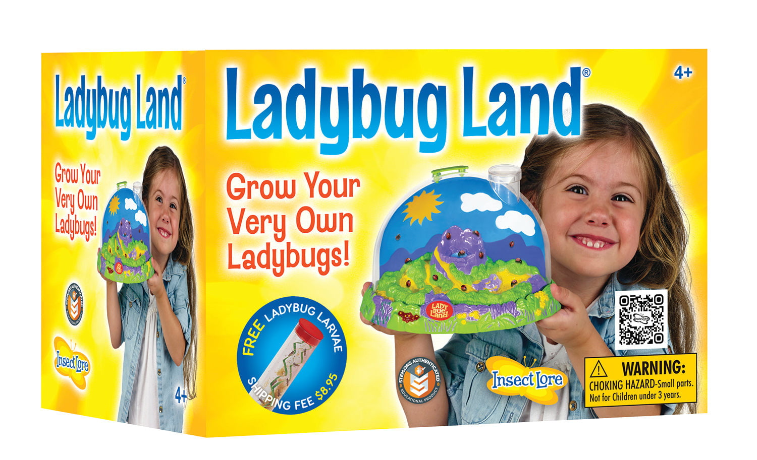 Insect Lore Ladybug Land with Voucher - Live Ladybug Habitat Kit for Kids | STEM Learning & Nature Exploration | Perfect for Home & Classroom Science Projects