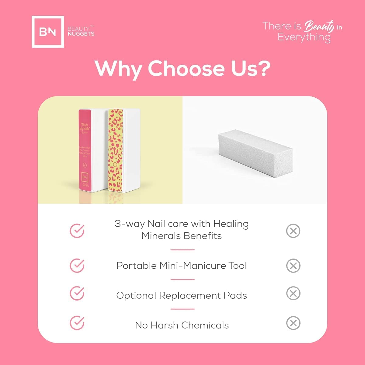 Professional 3-Way Nail Buffing Block with 120/180 Grit Nail File - Ultimate Shine for Smooth & Glossy Nails - Perfect Manicure Kit for Home Salon, Nail Art, and DIY Nail Care