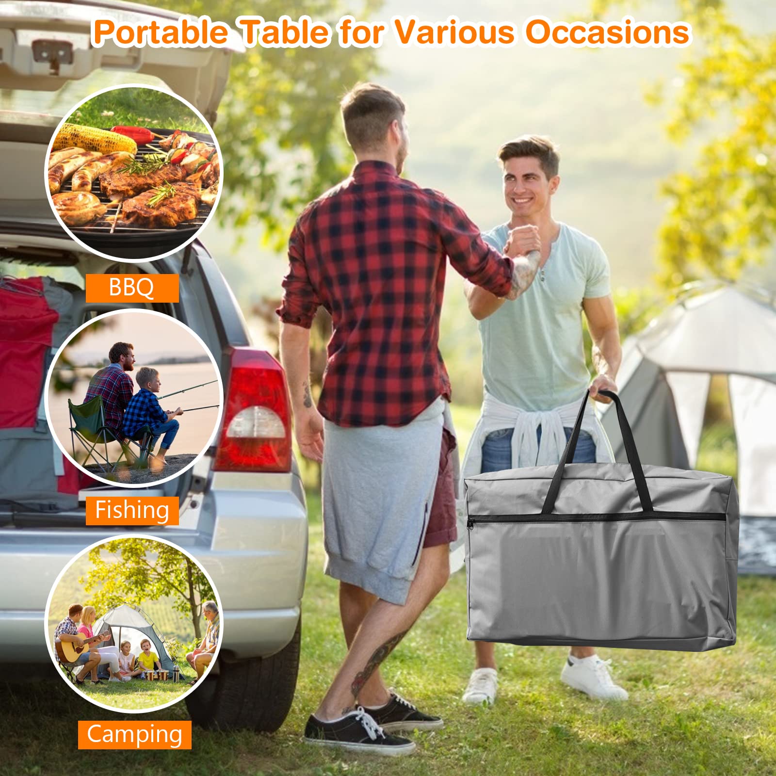 **Tangkula Folding Camping Kitchen Table - Aluminum Portable Grill Table with Windscreen & Storage Shelves | Outdoor Cook Station for Picnics, BBQ & Camping | Quick Setup & Carry Bag Included**