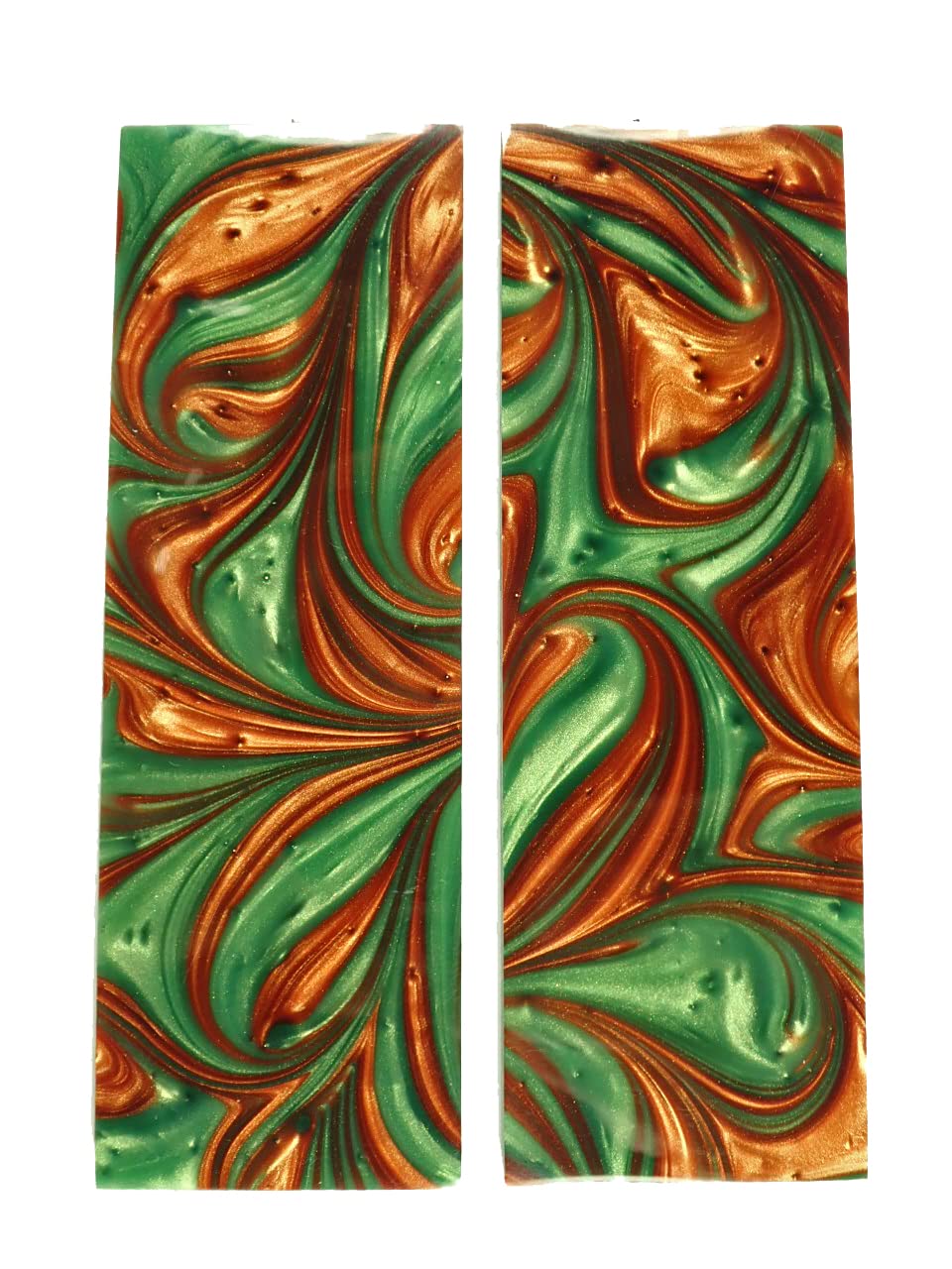 Premium Copper & Emerald Pearl Knife Handle Scales - Durable & Stylish Replacement for EDC Folding Knives - Perfect for Outdoor, Camping, and Everyday Carry Accessories