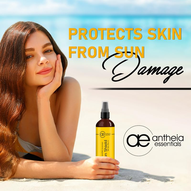 Antheia Essentials SPF 50 PA+++ Sunscreen for Women - Broad Spectrum Protection, No White Cast, Sensitive Skin Friendly with Dewy Finish - 50ml | Daily Face Moisturizer for Outdoor Activities, Beach & Travel