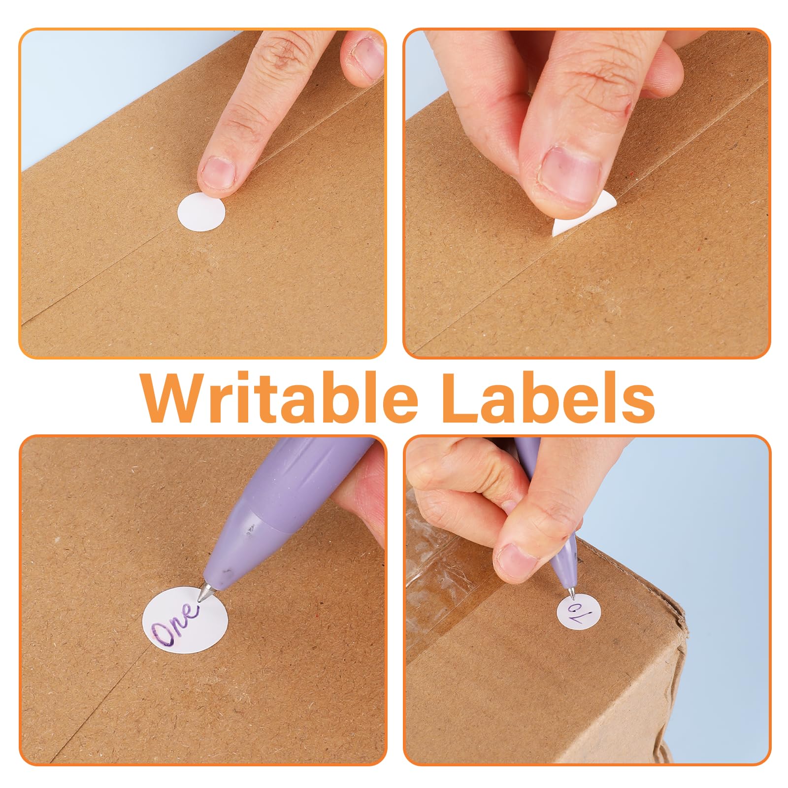 1000 Pcs White Round Stickers - 0.5 Inch Blank Circle Dot Labels for Writing | Perfect for Classroom, Office, Crafts & Organization | Cobee Writable Stickers for Notes, Color Coding & DIY Projects