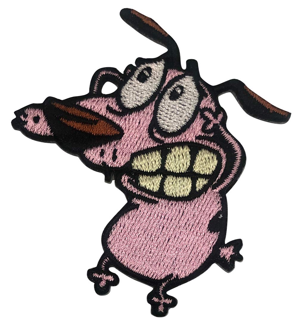 Courage The Cowardly Dog Iron On Patch - Embroidered Applique for Jackets, Backpacks & DIY Crafts | Zen Monkey Studios