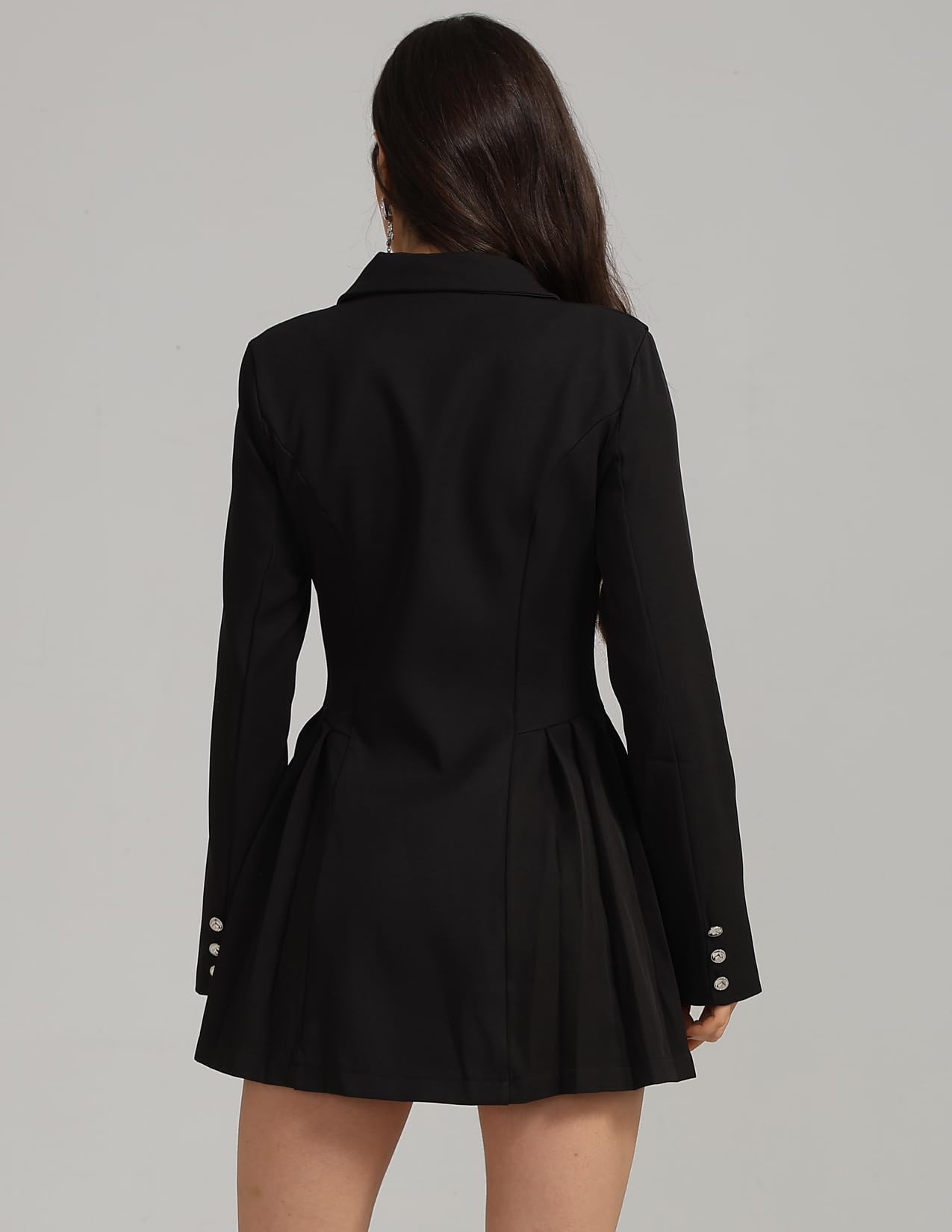 Elegant Black Blazer Dress for Women - Long Sleeve Bodycon Mini Dress for Graduation, Party & Office Wear | Slim Fit Formal Dress for Work, Cocktail & Special Occasions
