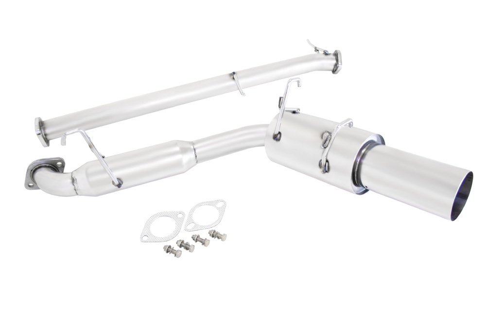 Manzo TP-CBS-MA589 Performance Catback Exhaust System for 1989-1993 Mazda Miata MX-5 1.6L Engine - Stainless Steel Muffler & Pipes - Enhanced Sound & Power - Perfect for Street Racing & Car Enthusiasts