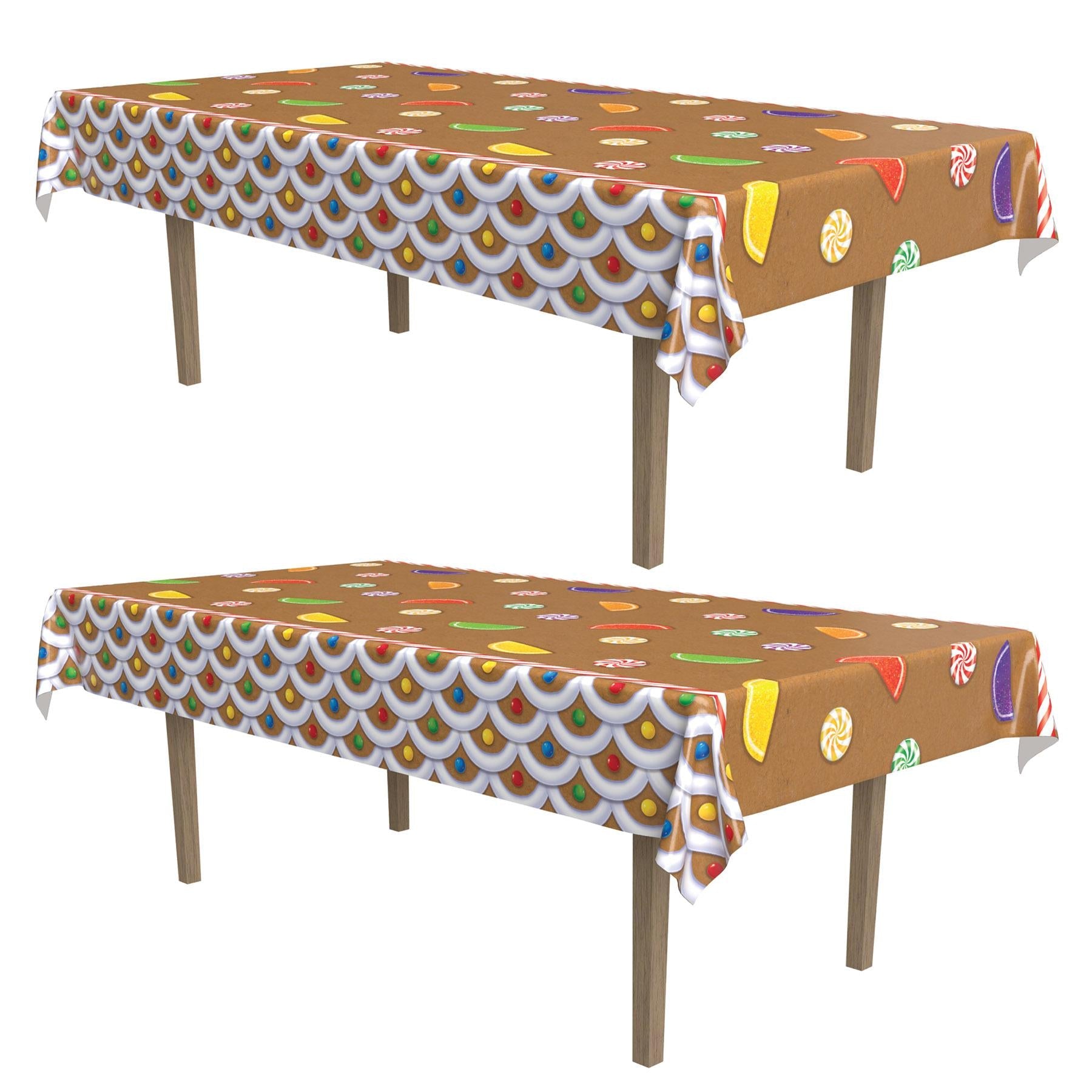 12 Pack Beistle Christmas Gingerbread House Table Covers - Holiday Party Decorations for Dining Table, Kitchen, Buffet & Festive Gatherings
