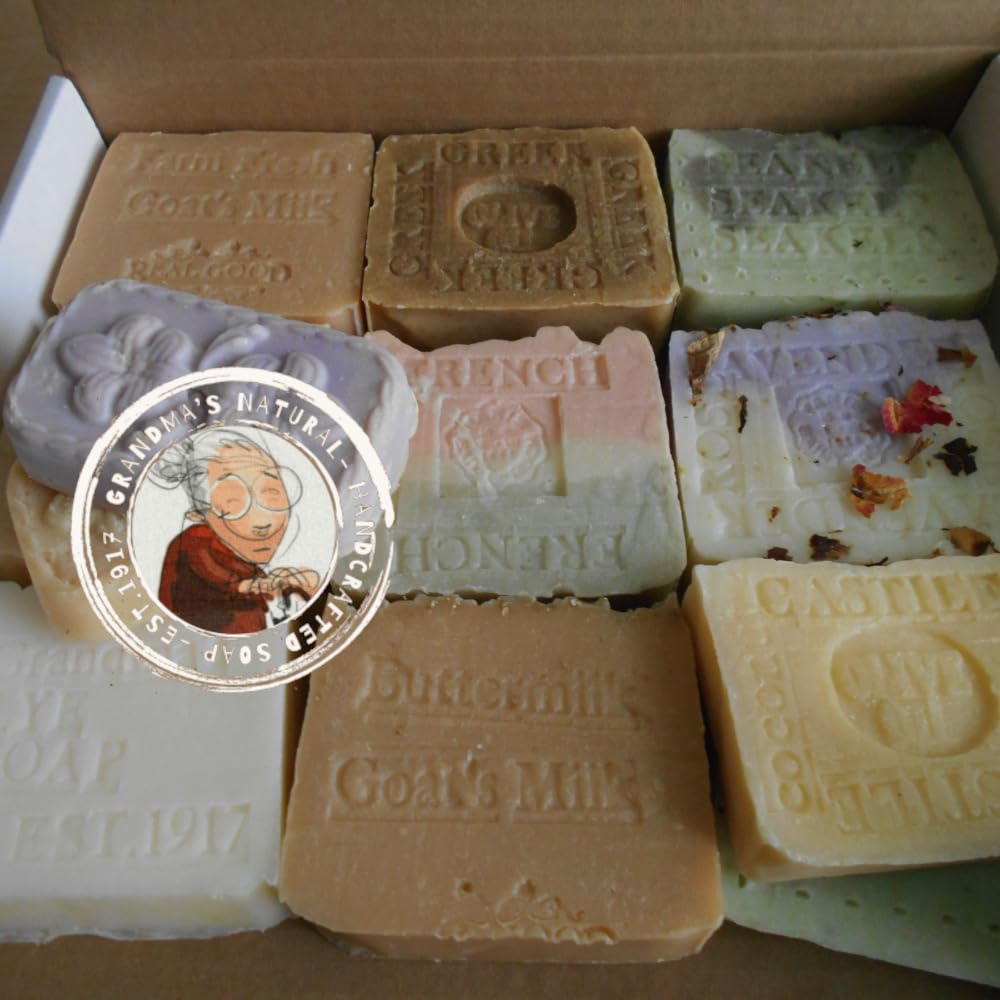 Natural Handcrafted Soap Gift Set - 12 Bar Organic Soap Collection for Mothers & Babies | Artisan Variety Pack | Perfect for Sensitive Skin Care, Baby Bath Time & Thoughtful Gifts