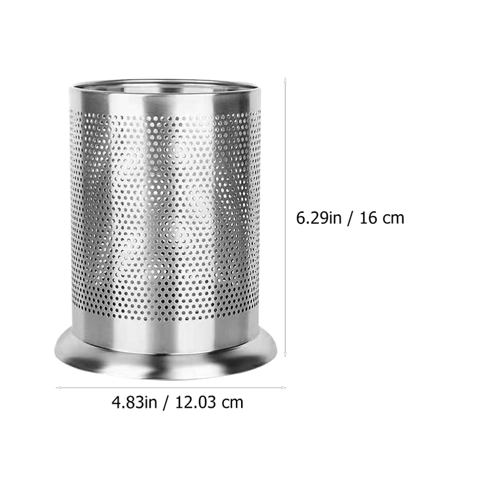 2-Pack Stainless Steel Kitchen Utensil Holder - Multi-Purpose Chopstick, Straw & Silverware Organizer for Countertop - Perfect for Kitchen, Home Office & Desk Organization (Pen Holder Included)