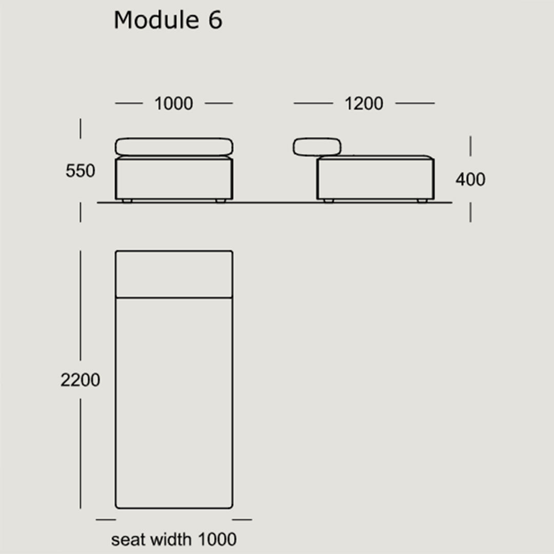 Modular Cinder Block Sofa Set (1-7 Modules) - Modern Sectional Sofa for Living Room, Lounge, and Office Spaces