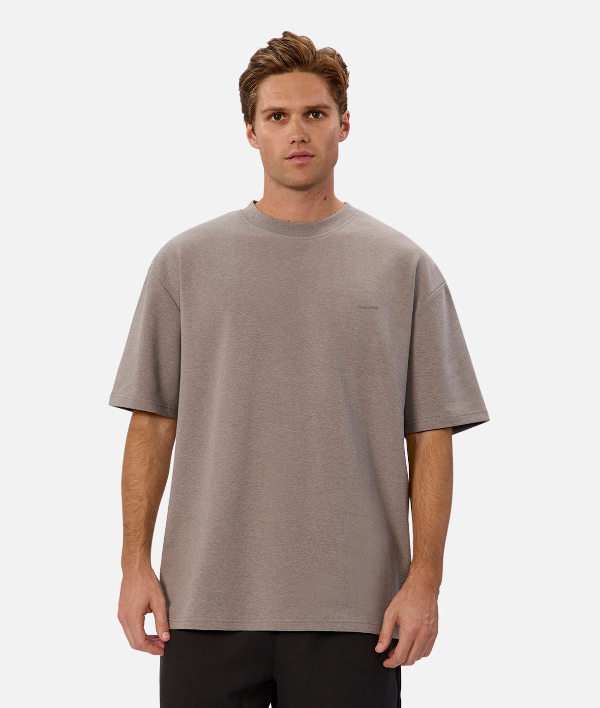 The Newport Tee - Premium Smoke Marle Cotton T-Shirt for Men | Comfortable Casual Wear for Everyday & Outdoor Activities
