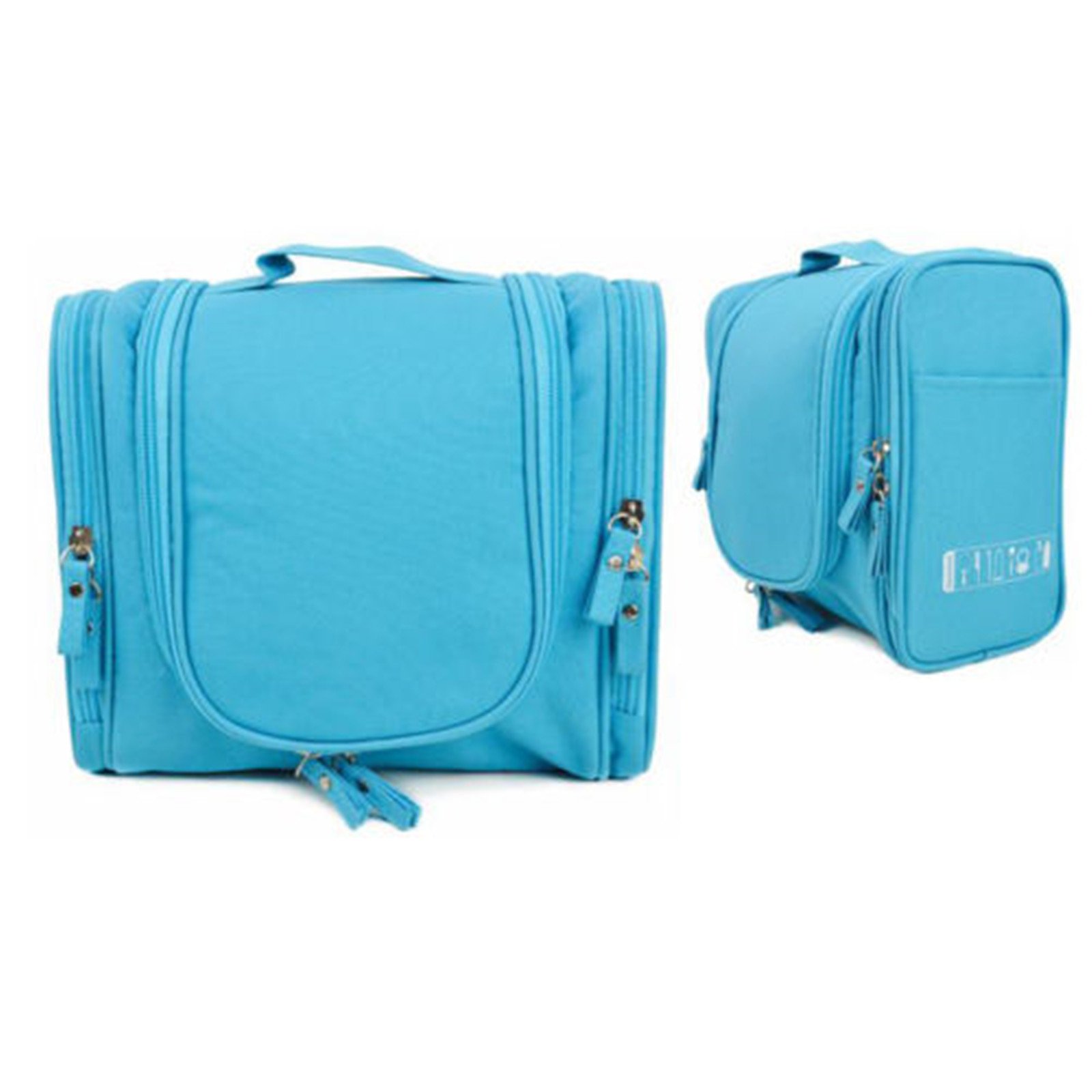 Hanging Travel Organizer Kit for Women - Waterproof Cosmetic & Toiletry Storage Bag with Multiple Pockets (Sky Blue) - Perfect for Bathroom, Makeup, Travel & Home Organization