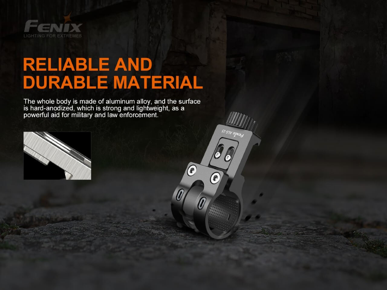 Fenix ALG-15 Tactical Rail Mount for Picatinny Rail - Compatible with AR15, M4, M16 Rifles - Perfect for Hunting, Shooting & Tactical Use