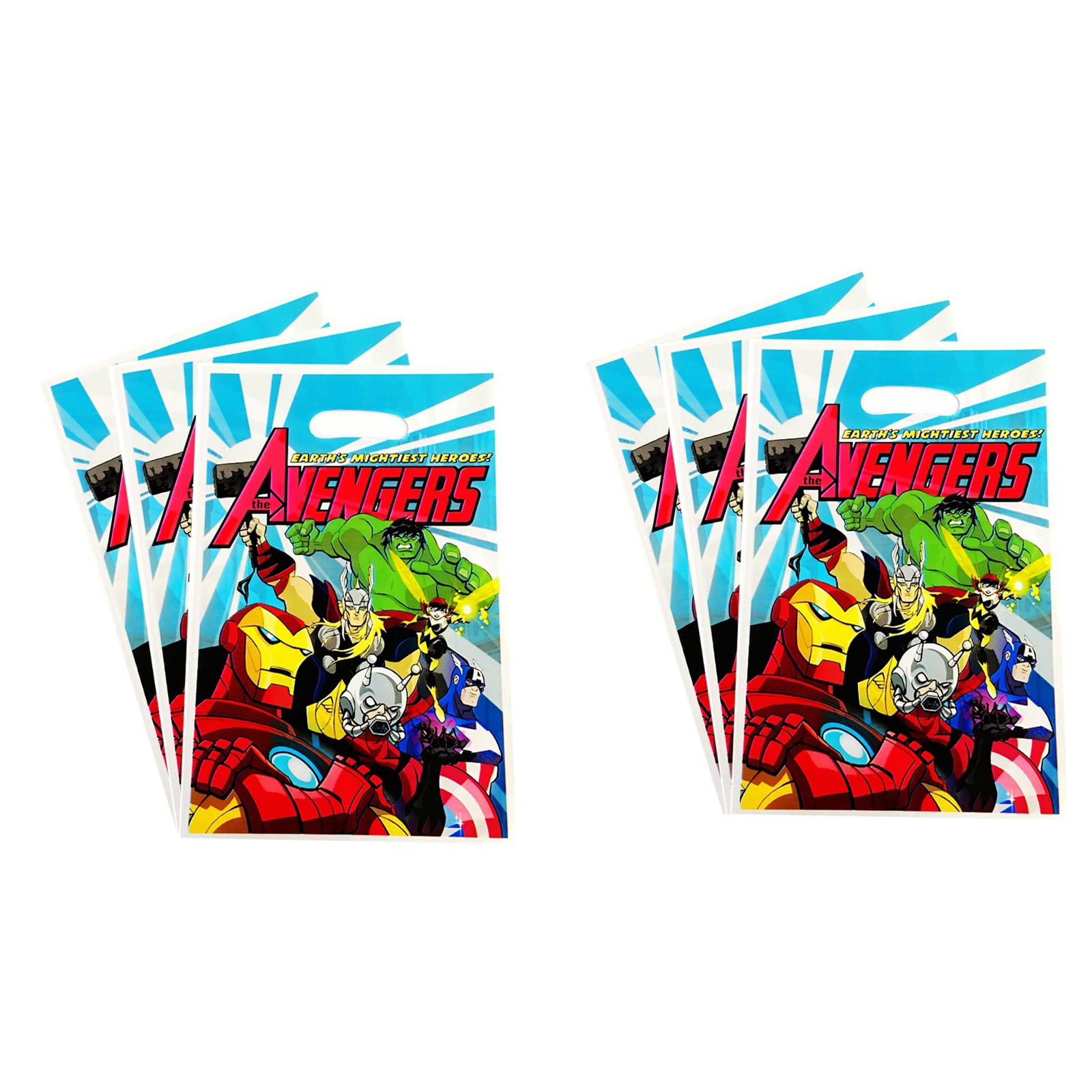 30pcs Avengers Superhero Party Favor Bags - Spiderman Hulk Ironman Printed Gift Bags for Kids Birthday, Baby Shower & Superhero Theme Party Decorations - Perfect for Candy, Treats & Goodie Bags