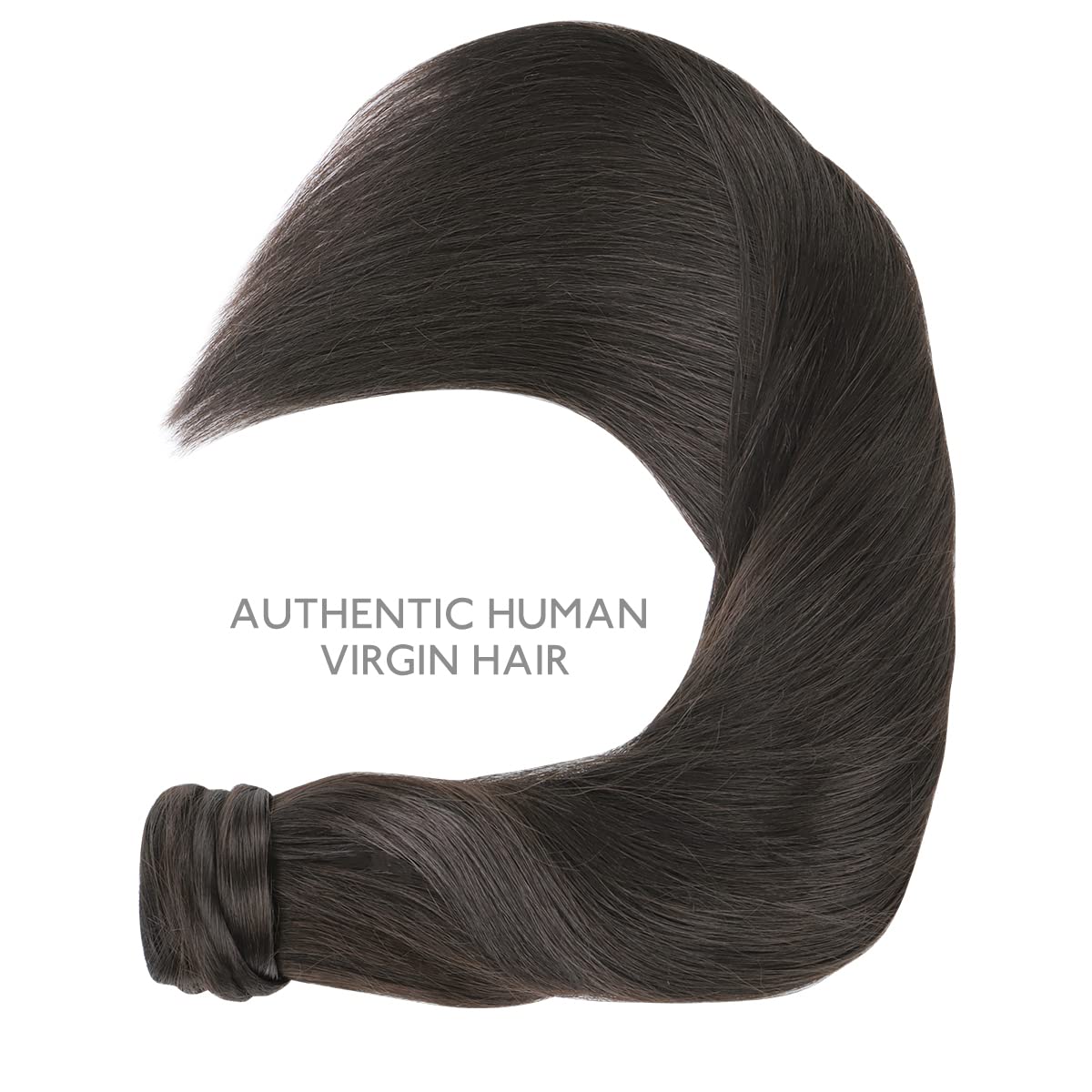 WENNALIFE 16 Inch Natural Black Human Hair Ponytail Extension - 80g Clip-in Wrap Around Remy Hairpiece for Women | Perfect for Parties, Weddings & Daily Styling