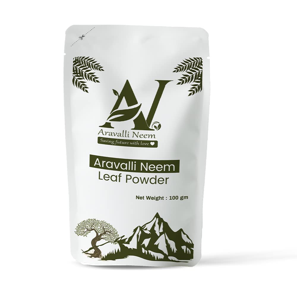 Organic Neem Leaf Powder 100g - 100% Pure & Natural for Face, Skin & Hair Growth | USDA Certified | Ayurvedic Herbal Remedy for Acne, Dandruff & Scalp Care | Vegan, Cruelty-Free | Perfect for DIY Beauty & Hair Masks