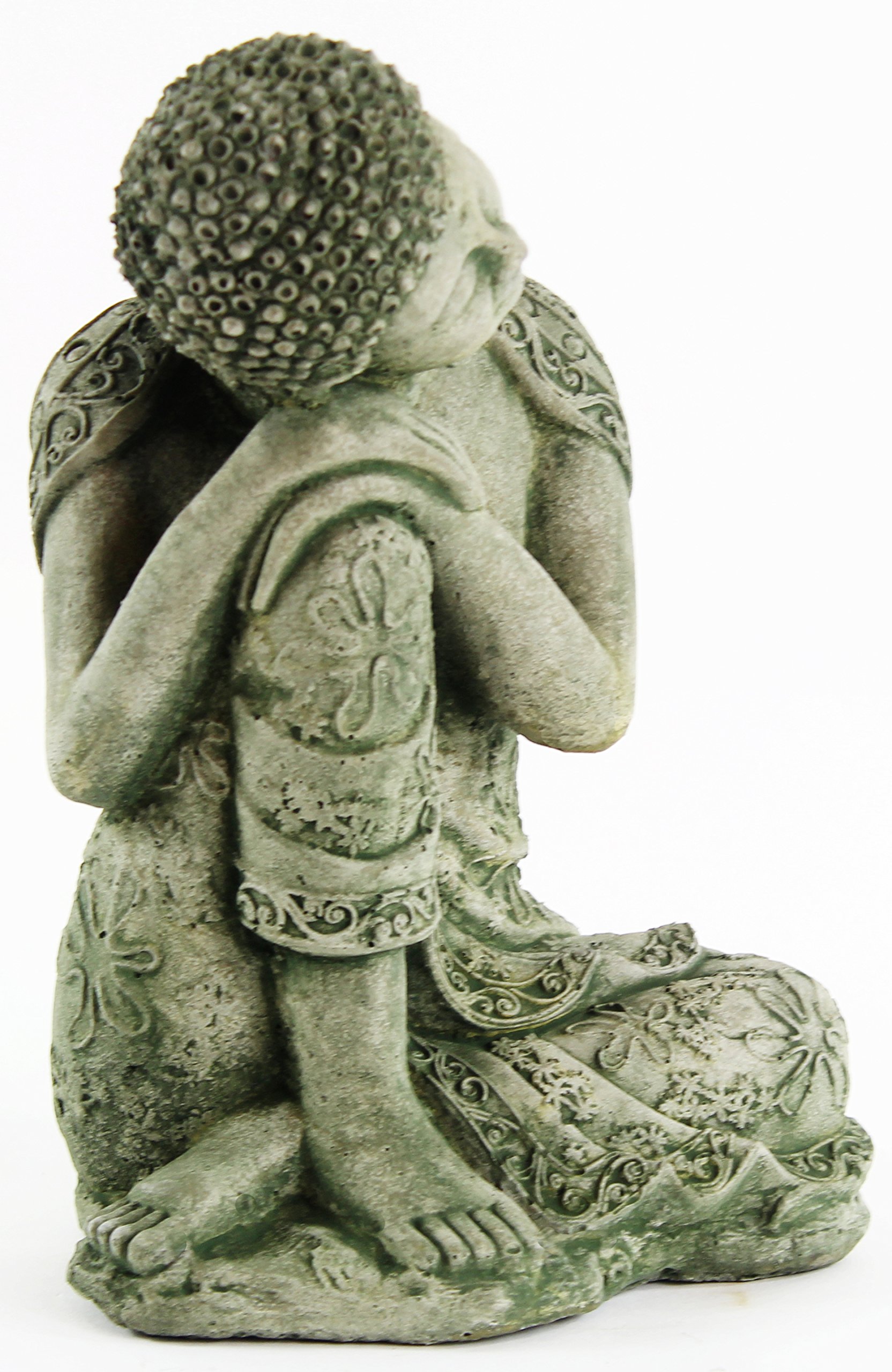 Thai Buddha Meditating Statue - Outdoor Concrete Asian Garden Statue for Zen Decor, Meditation Spaces & Peaceful Landscaping