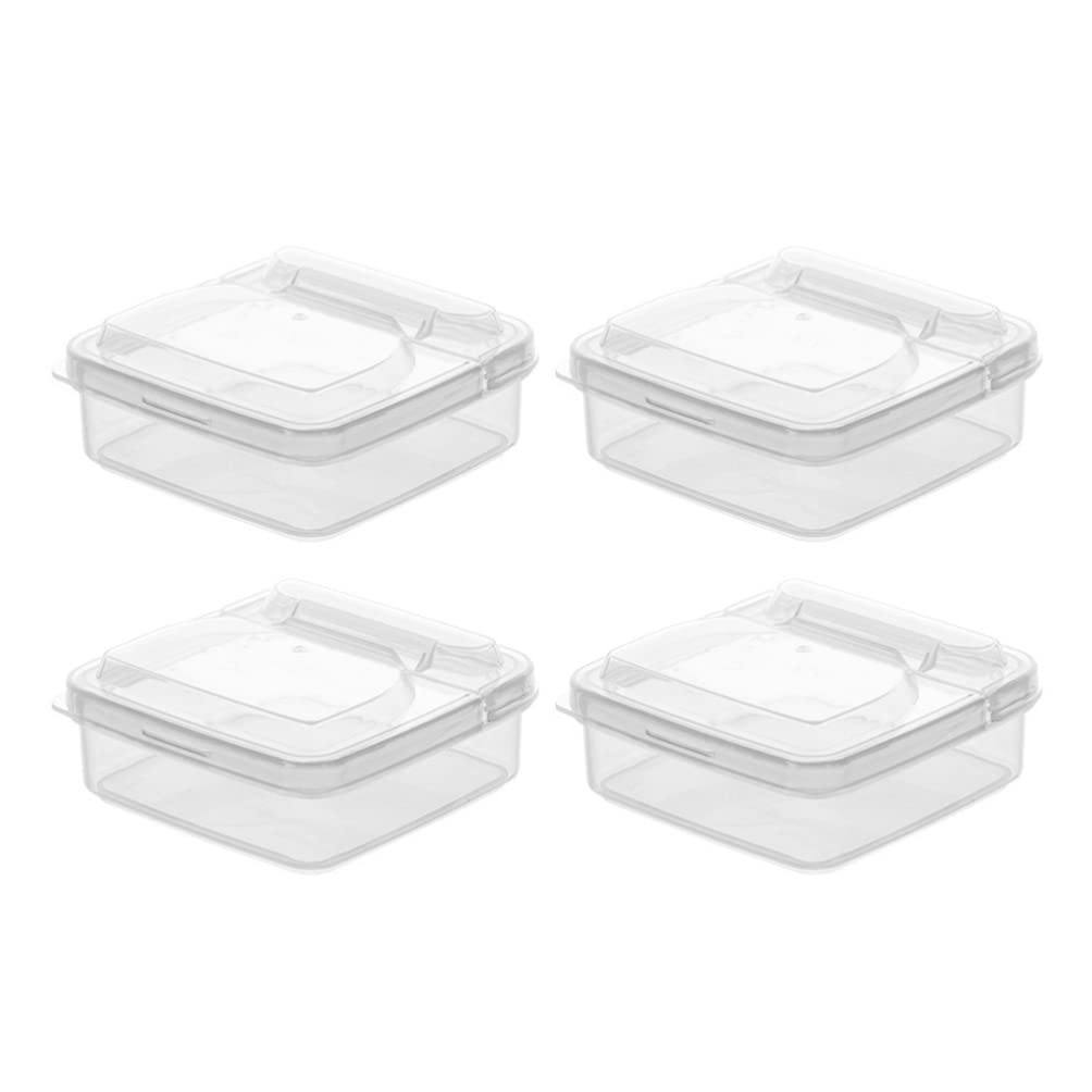 4-Pack Airtight Food Storage Containers with Locking Lids - Leakproof Sandwich & Lunch Box for Microwave, Freezer & Dishwasher | Meal Prep, Office Lunch & Picnic Essentials
