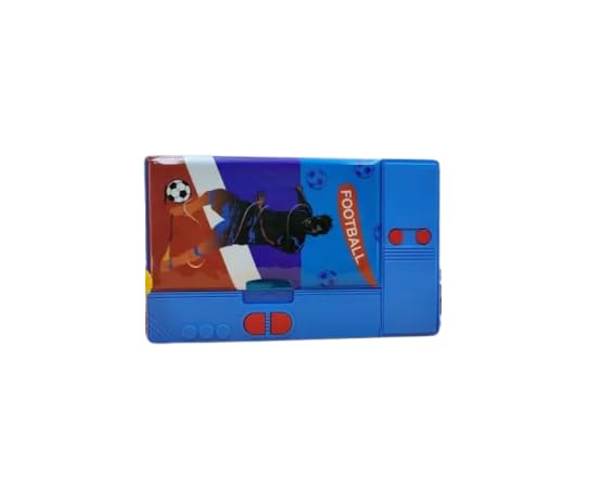 Aapeshwar Plastic Football Design Pencil Box - Blue School Supplies for Kids, Students & Artists - Perfect for Classroom, Home & Travel Organization