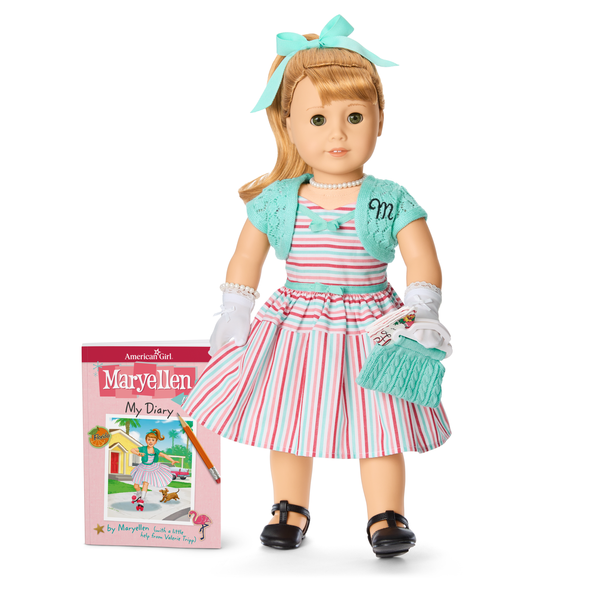 Maryellen Larkin™ 18 Inch American Girl Doll with Journal & Accessories Set - Perfect for Historical Play, Collecting & Gift Giving
