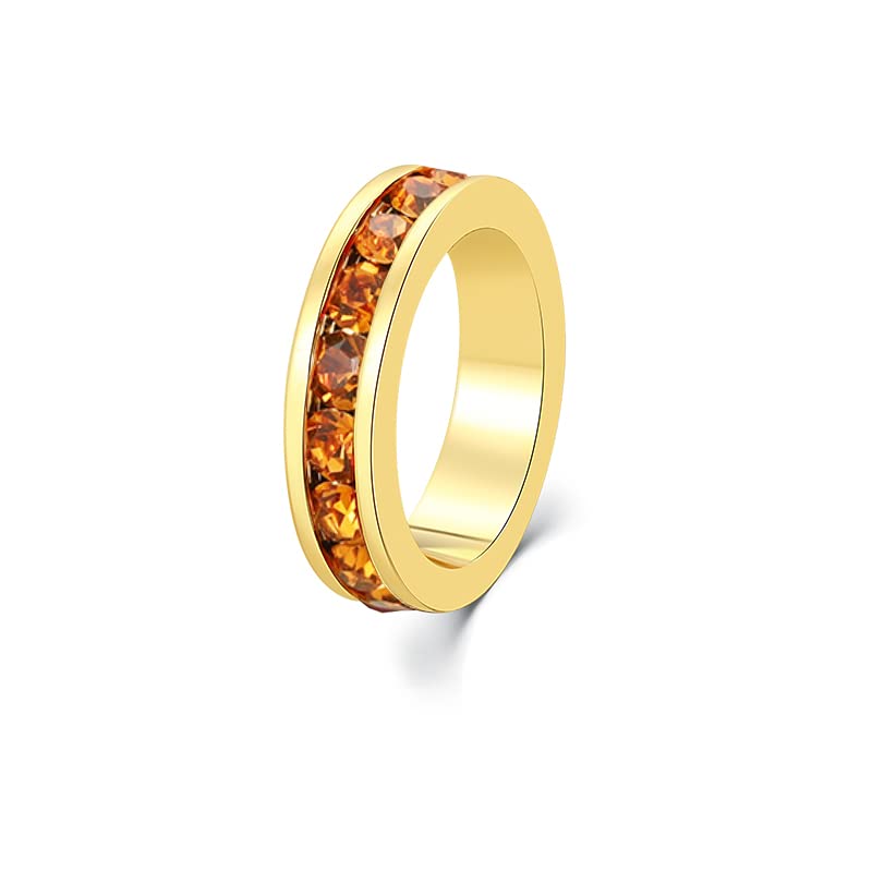 November (Topaz), gold charm