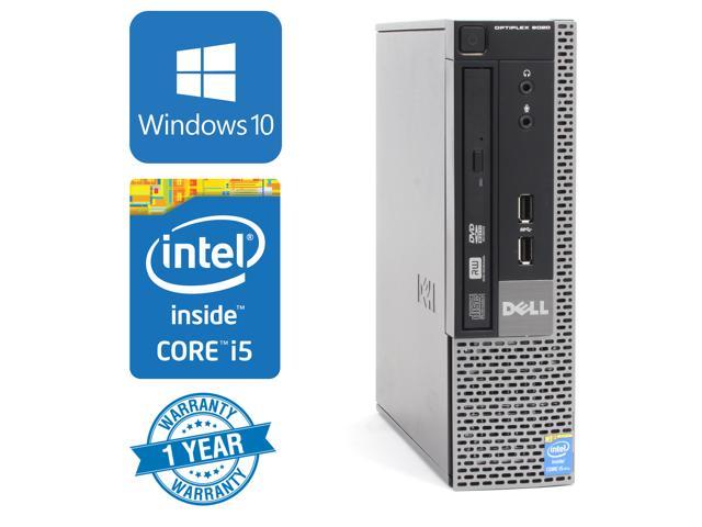 Dell OptiPlex 9020 USFF Desktop PC - Intel Quad Core i5-4590S 3.7GHz, 8GB DDR3 RAM, 128GB SSD, Windows 10 Pro 64-bit | HDMI, DisplayPort, VGA, DVD RW, USB WiFi | Compact Small Form Factor for Home Office, Business & Workstations