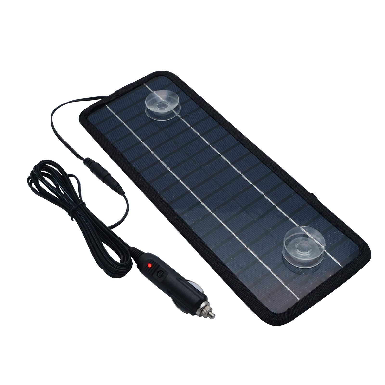 12V 4.5W Solar Panel for Car Battery - Universal Waterproof Outdoor Solar Charger for RV, Boat, Camping & Emergency Power Supply