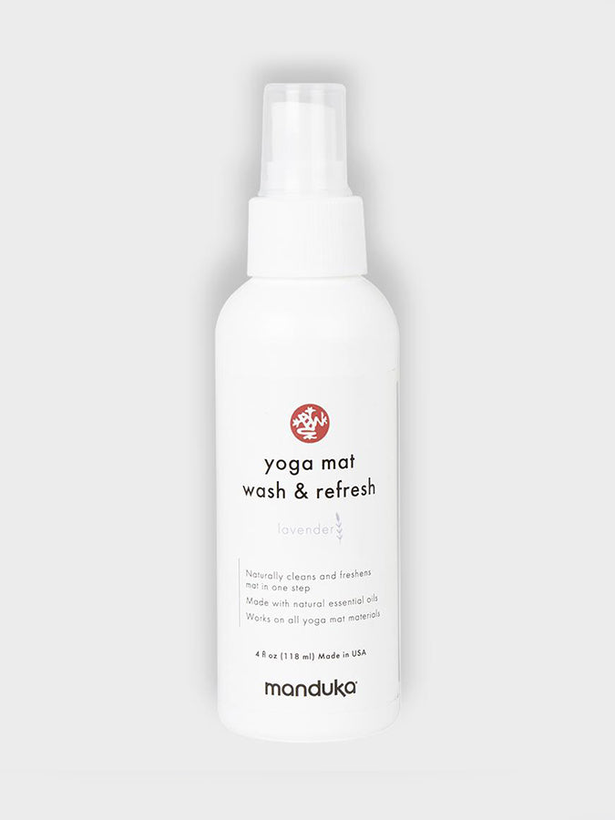 Manduka Yoga Mat Cleaner & Refresher Spray - 4oz (118ml) - Natural & Eco-Friendly Yoga Mat Wash for Deep Cleaning & Odor Removal - Perfect for Home, Studio & Travel Use