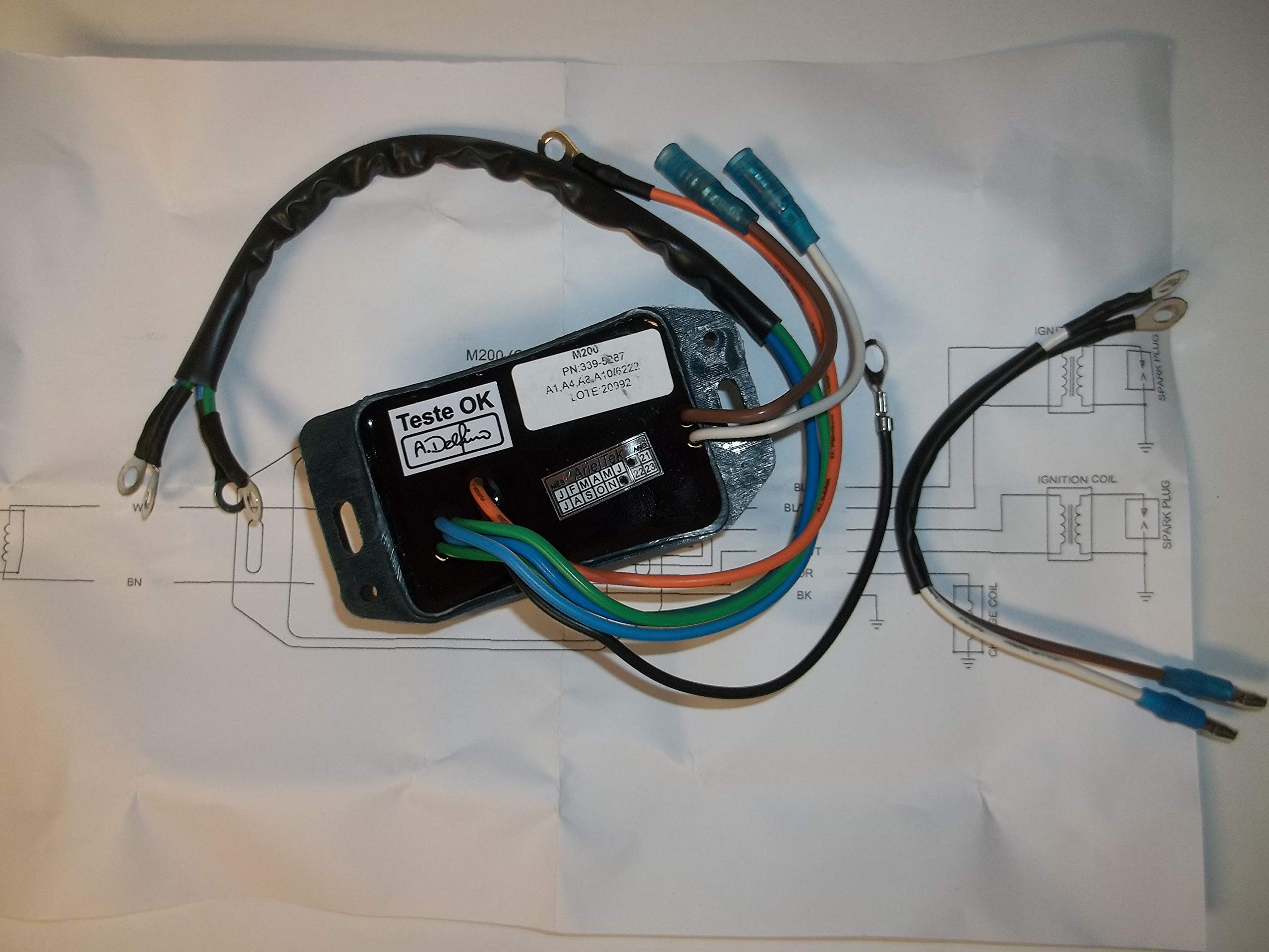 Outboard Switch Box CDI Power Pack Ignition Unit for Mercury Marine 2-Cylinder Outboards 4-20HP (1974-1986) - Reliable Replacement Part for Smooth Engine Performance in Boating & Fishing
