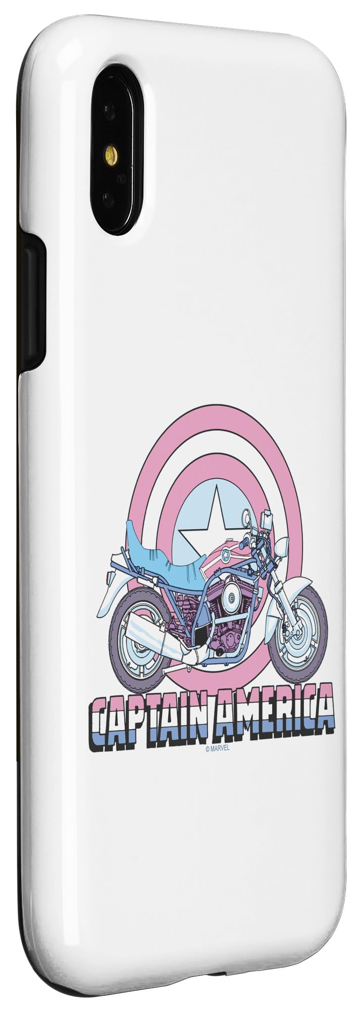 Marvel Captain America Motorcycle Case for iPhone X/XS - Durable Protective Cover with Shockproof Design - Perfect for Bikers, Travel & Outdoor Adventures