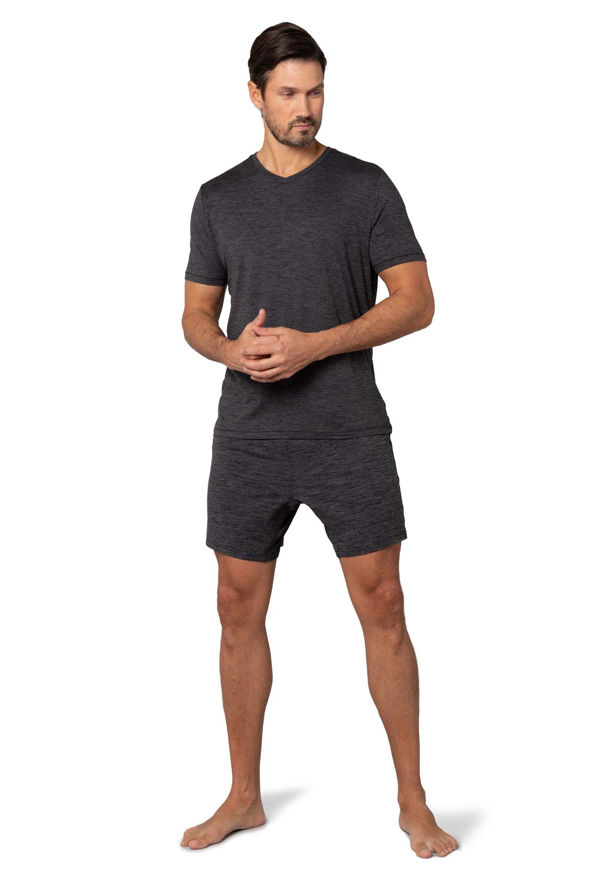 Pure & Simple Men's Lightweight Lounge Wear Shorts - Breathable Comfort for Relaxing at Home, Yoga, or Travel | Soft Casual Shorts for Men