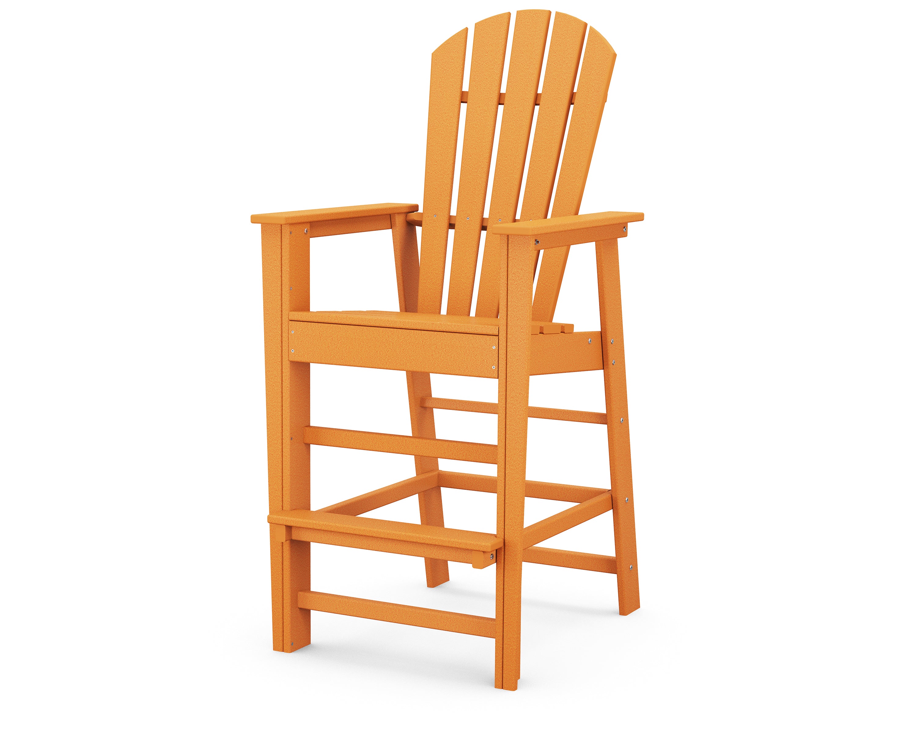 POLYWOOD South Beach Bar Chair - Outdoor Patio Furniture, Weather-Resistant Adirondack Style Bar Stool for Poolside, Deck, or Backyard - Comfortable & Durable Plastic Wood Material