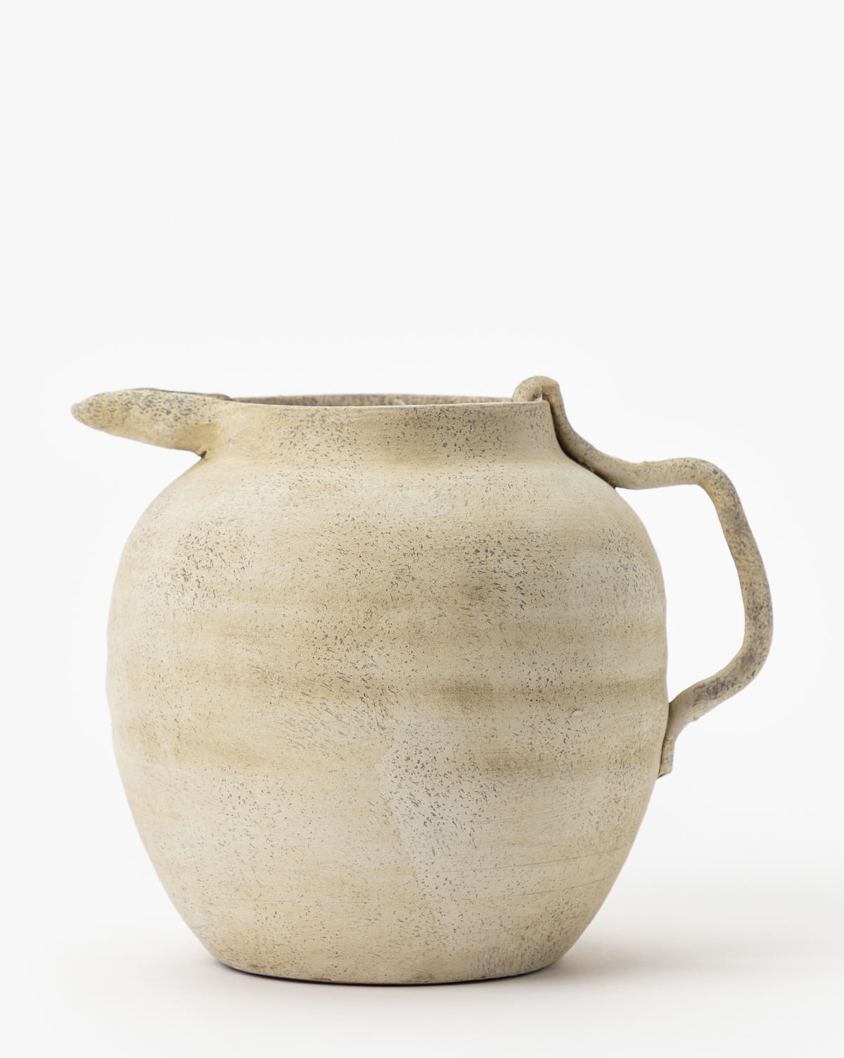 Vintage Weathered Ceramic Jug - Handcrafted Distressed Pitcher for Farmhouse Decor, Rustic Kitchen, and Antique Style Home Accessories | Perfect for Serving Beverages, Floral Arrangements, and Countryside Themed Parties