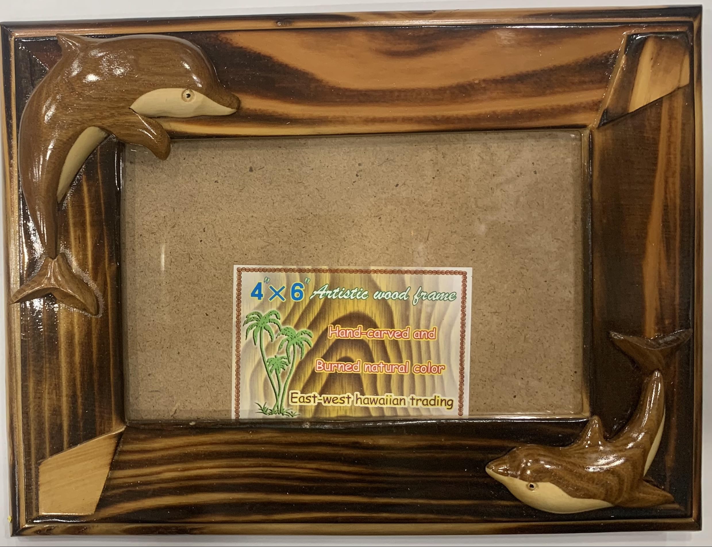 Hawaiian Style Wooden Picture Frame 4x6 Inches - Perfect for Beach Photos, Wall Decor, and Gifts