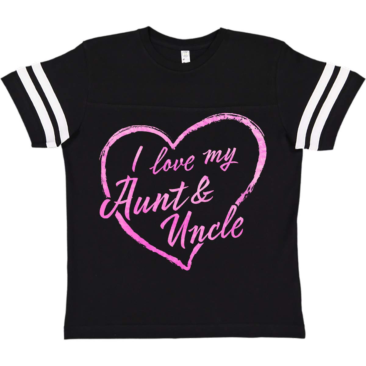 I Love My Aunt and Uncle Pink Chalk Heart Youth T-Shirt | Cute Family Apparel for Kids | Perfect for Family Reunions & Gift Giving