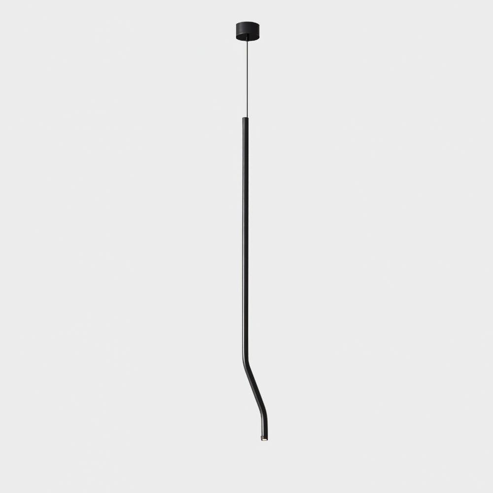 Modern Adjustable Bending Line Pendant Lamp - Industrial Style Hanging Light for Kitchen, Dining Room, and Living Room Decor