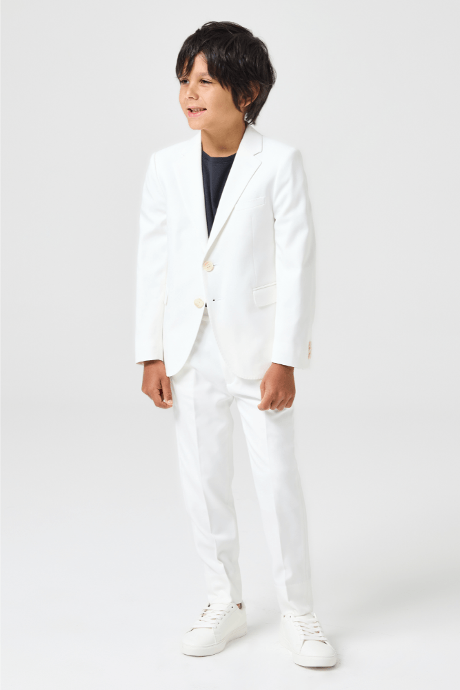 Jimi Blazer - White Stretch Women's Office Jacket | Slim Fit Professional Blazer for Work, Business Meetings & Formal Occasions