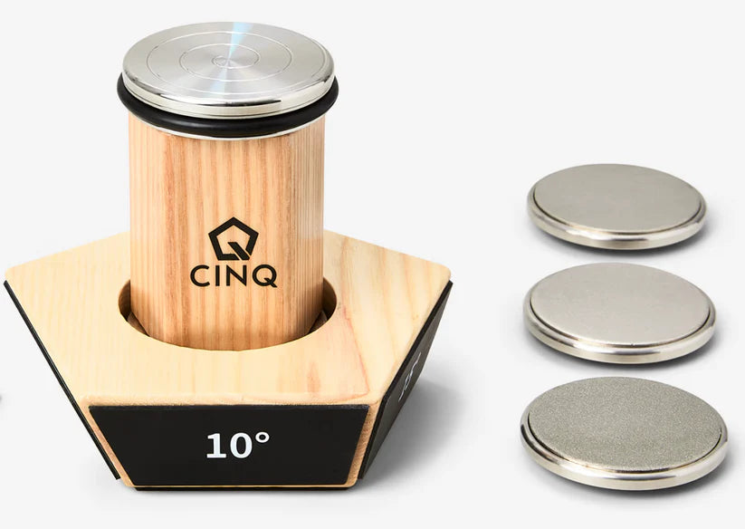Cinq Rolling Knife Sharpener - Professional Kitchen Knife Sharpening Tool for Chefs & Home Cooks - Perfect for Kitchen, Camping & Outdoor Cooking