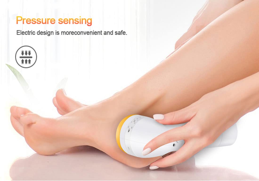 Electric Callus Remover for Feet - 3000 RPM Rechargeable Foot Grinder with Vacuum, Pedicure File for Cracked Heels & Hard Skin - Perfect for Home Pedicure & Foot Care Routine