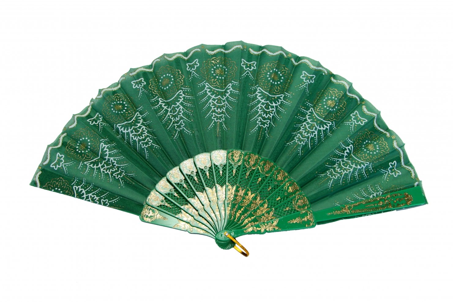 Authentic Feng Shui Green Hand Fan - Traditional Chinese Decorative Fan for Home, Office & Meditation | Perfect for Zen Decor, Gifts & Spiritual Spaces