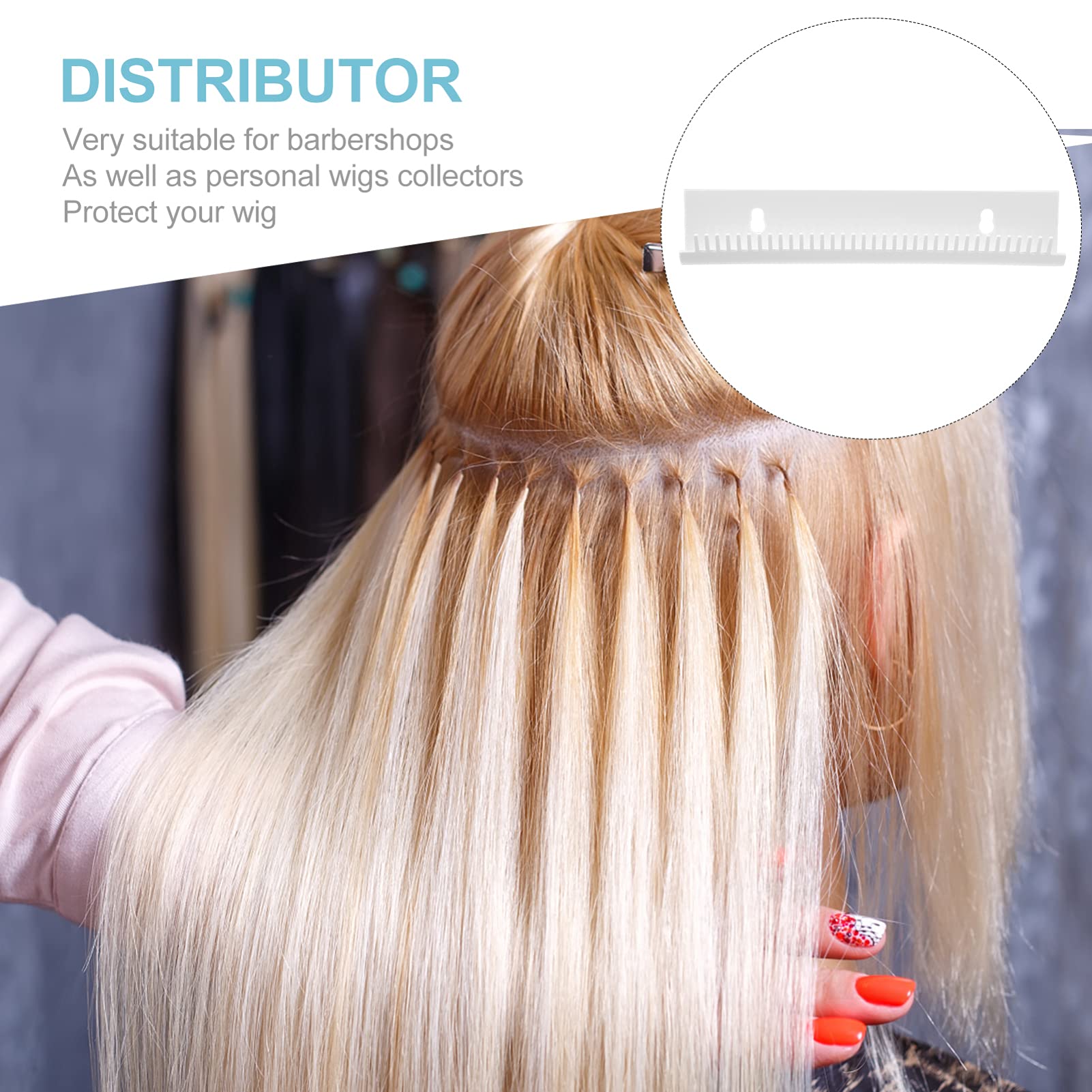 HEALLILY 1pc Wig Stand with Suction Cup - White Acrylic Wig Holder for Braided Wigs, Hair Weave, Ponytail Extensions & Cheer Bow - Secure Hair Clip Organizer for Salon, Cosplay & Daily Styling