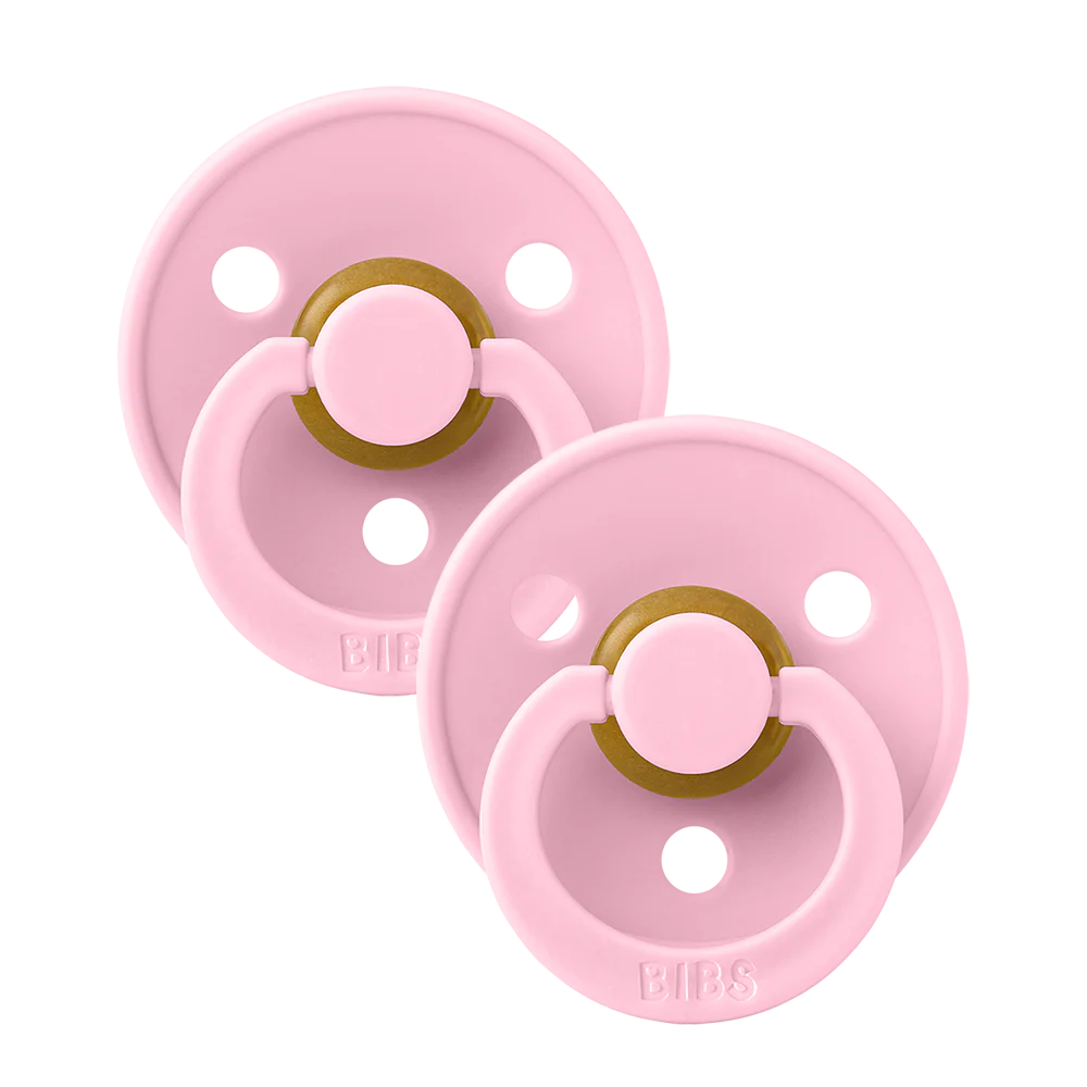 BIBS Colour Pacifier 2 Pack - BPA-Free Baby Soother for Newborns & Infants - Perfect for Daycare, Travel & Sleep Comfort