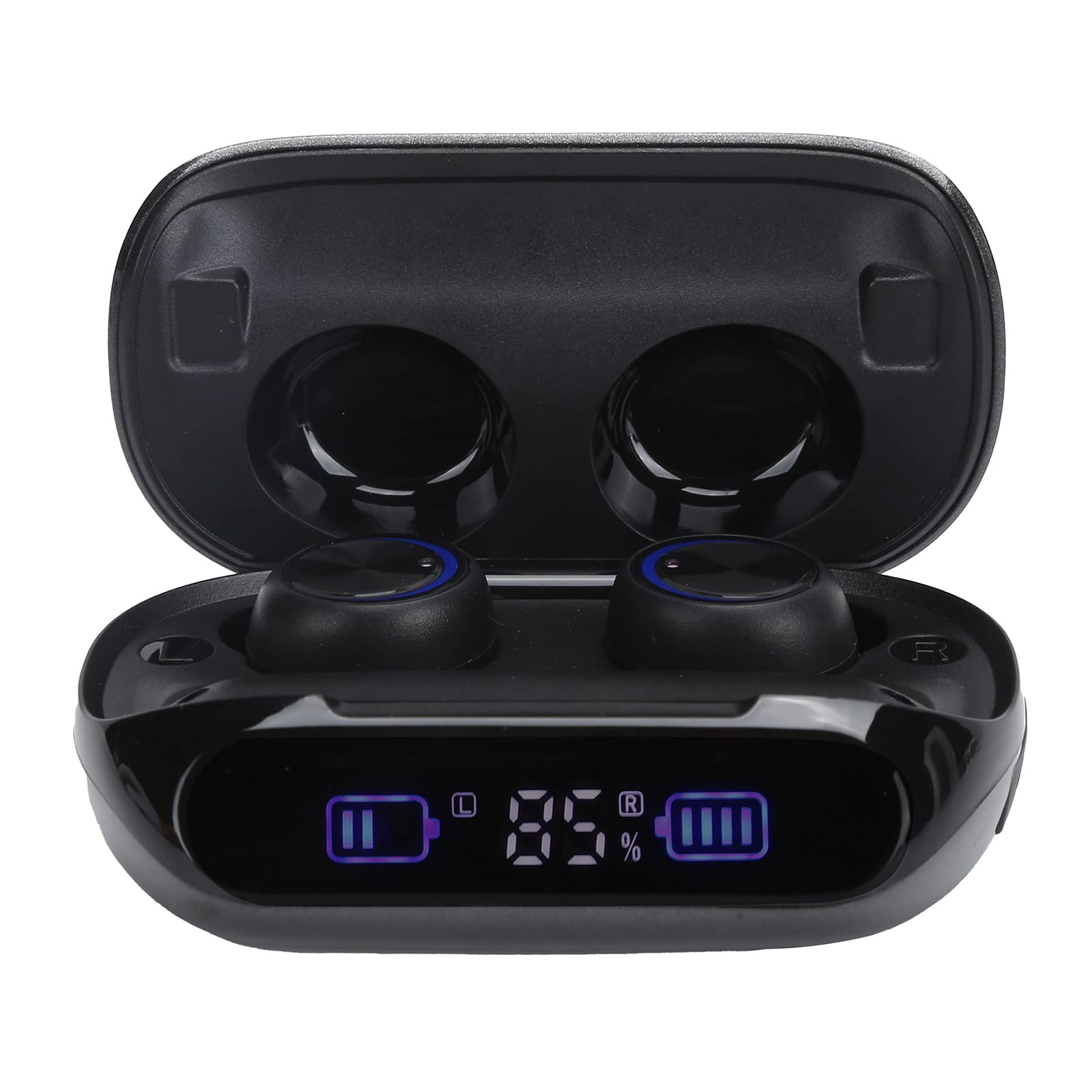 H66 Wireless Earbuds with Digital Display | HiFi Stereo Noise Cancelling Headphones | 5.5H Playtime & Charging Case | for iPhone, Android, TV, Laptop (Gaming, Workout, Commuting, Travel)